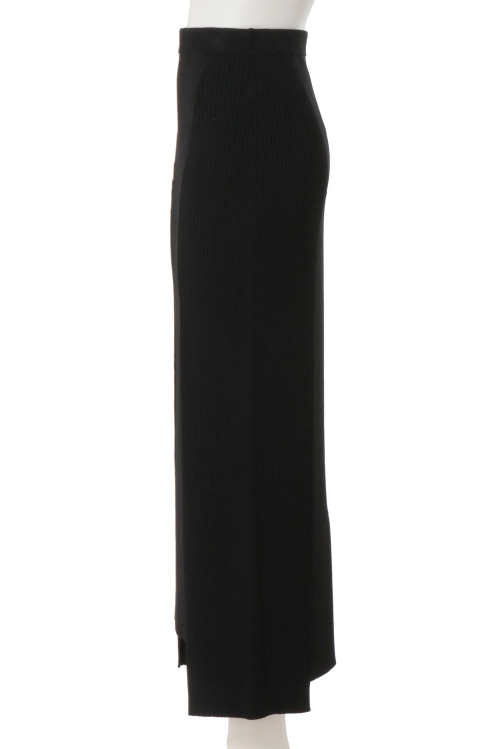 RIB KT TIGHT SK / リブニットタイトスカート (ブラック) / バックスリット入り【定番ニット】