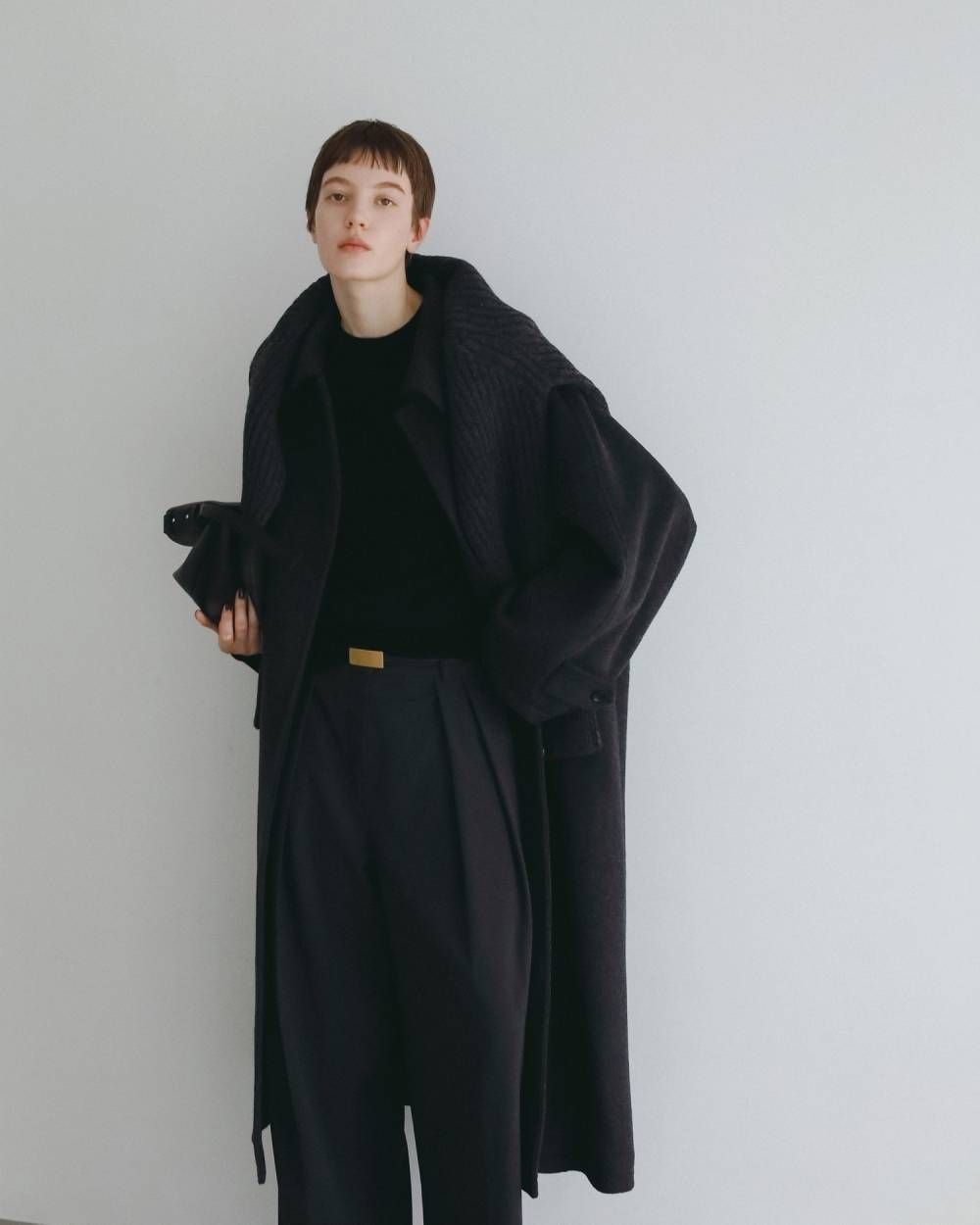 ハーフジップリブニット (チャコールグレー) Halfzip Rib Knit (Charcoal gray) / 26AW 【6月29日まで期間限定予約】
