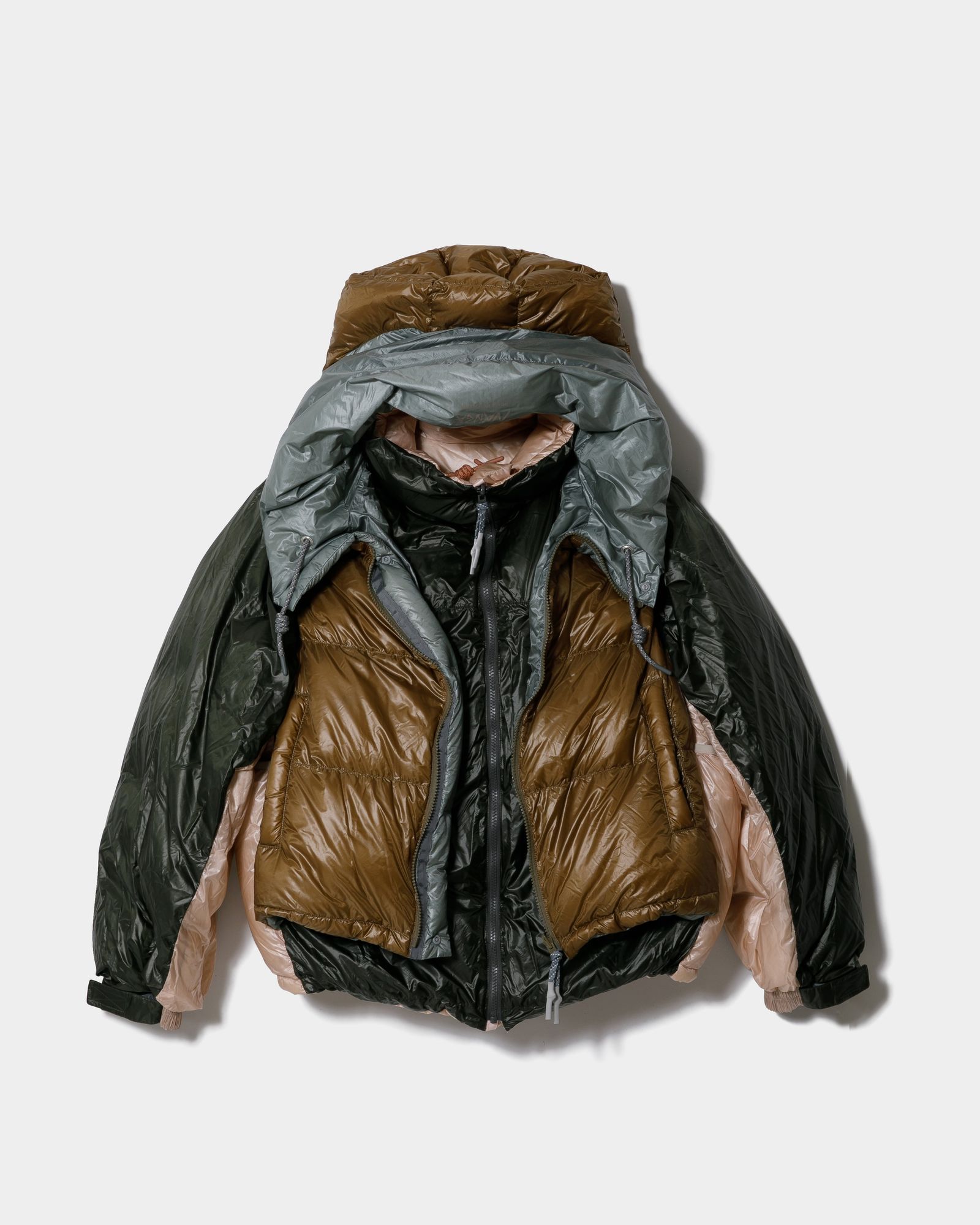 NANGA multilayering down vest blouson / ナンガ コラボレーション ダウンジャケット (チャコール) / メンズ / レディース