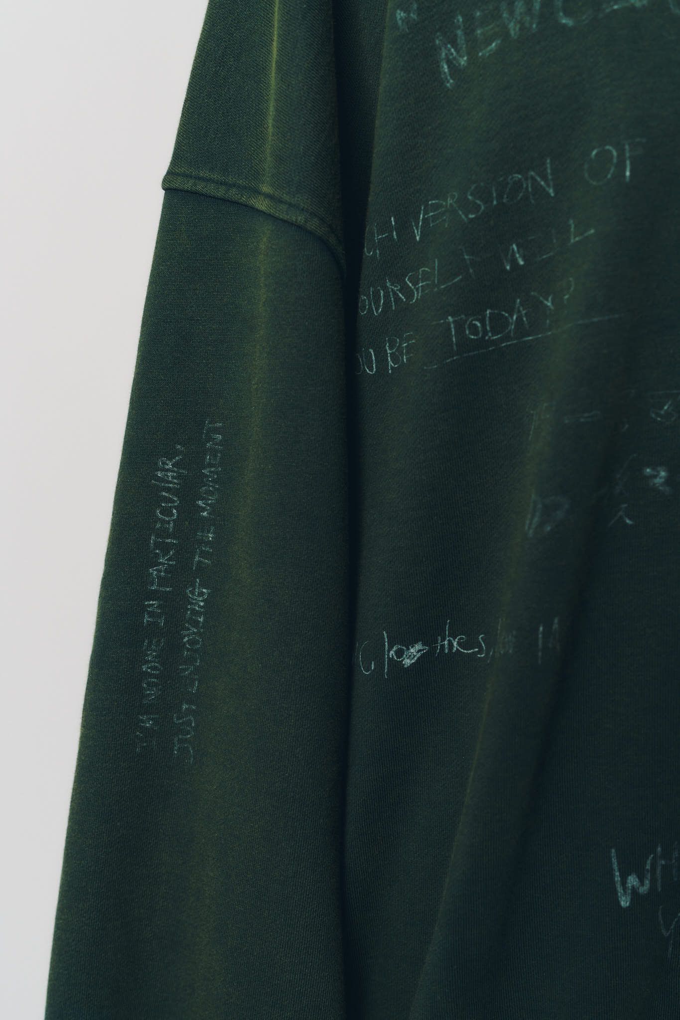 メッセージ スウェット (グリーン) message sweatshirt(unisex) (Green) / 26AW