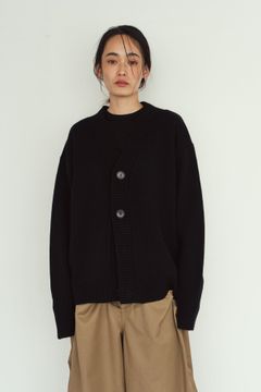 2ピース カーディガン (ブラック) 2-piece cardigan (Black) / 26AW