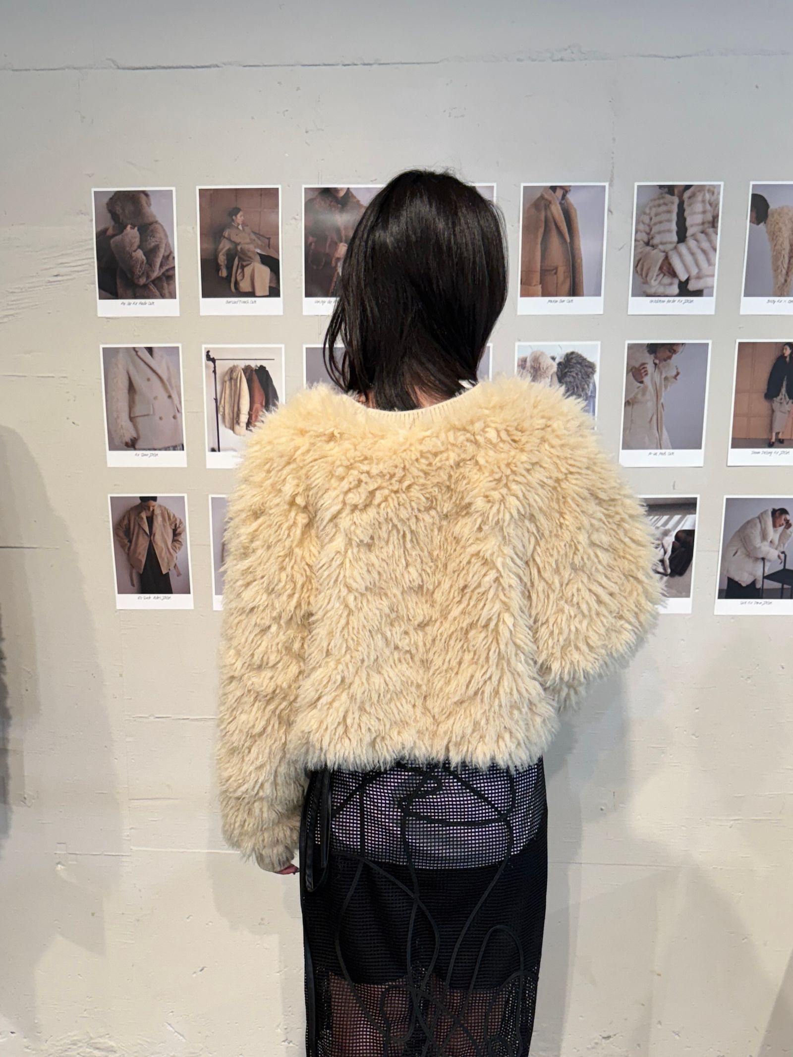 【25AW】2Way Fur×Knit Tops (クリーム) / 2ウェイファー×ニットトップス / エコファー / フェイクファー