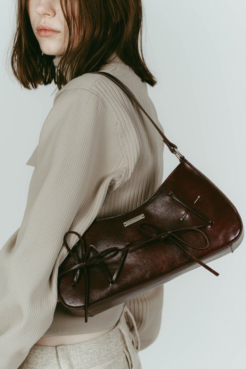 ribbon accent bag (Burgundy) / リボンアクセントバッグ (バーガンディ) / 26SS