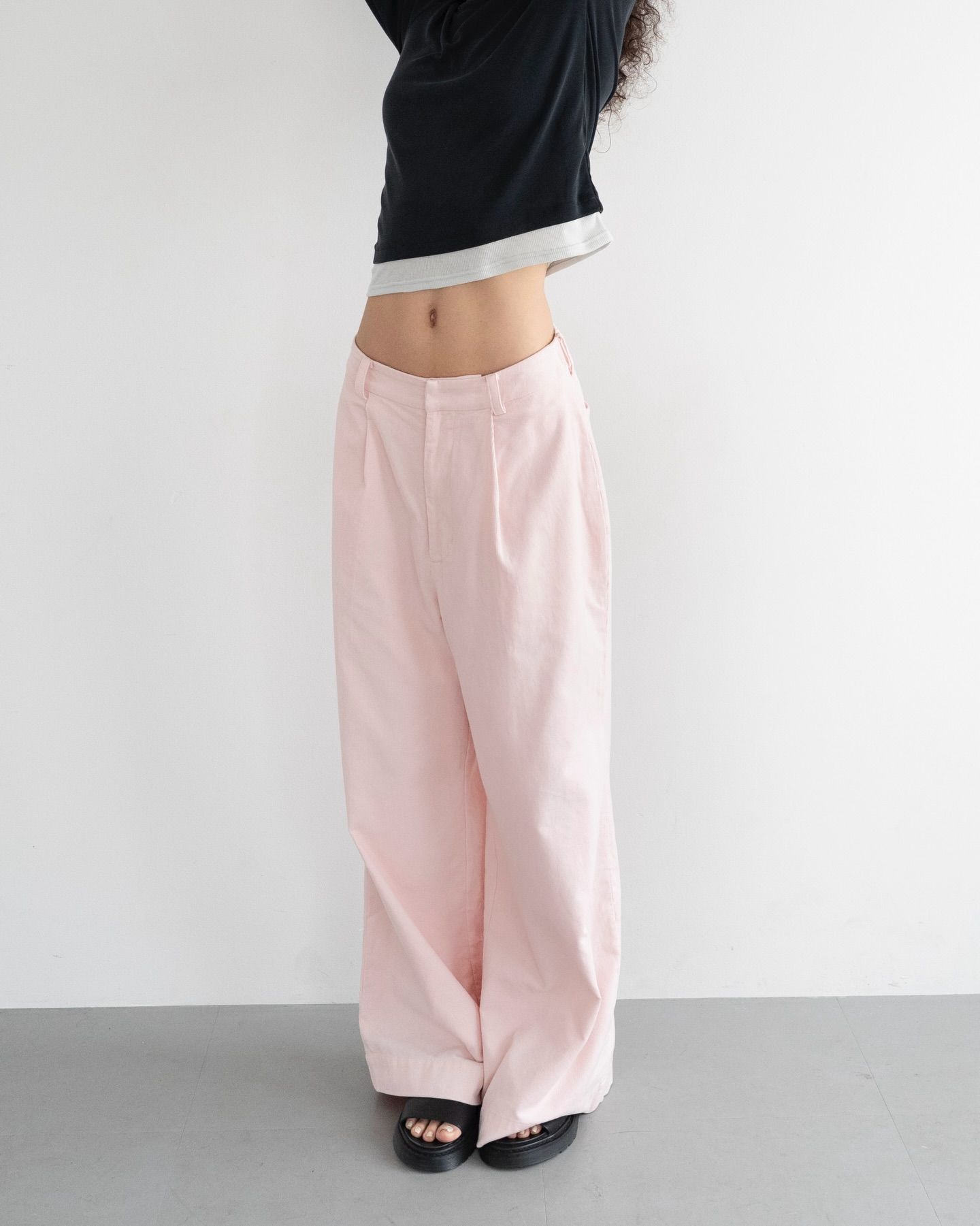 コーデュロイストレートパンツ (ピンク) Corduroy straight pants (Pink) /  26SS