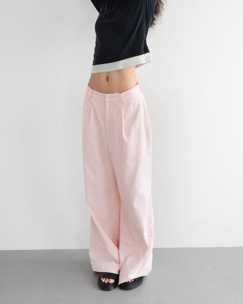コーデュロイストレートパンツ (ピンク) Corduroy straight pants (Pink) /  26SS