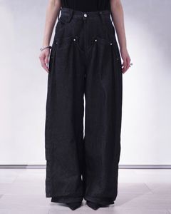 ドレープデニムパンツ (ブラック) cling drape denim pants(unisex) (Black) /  26SS