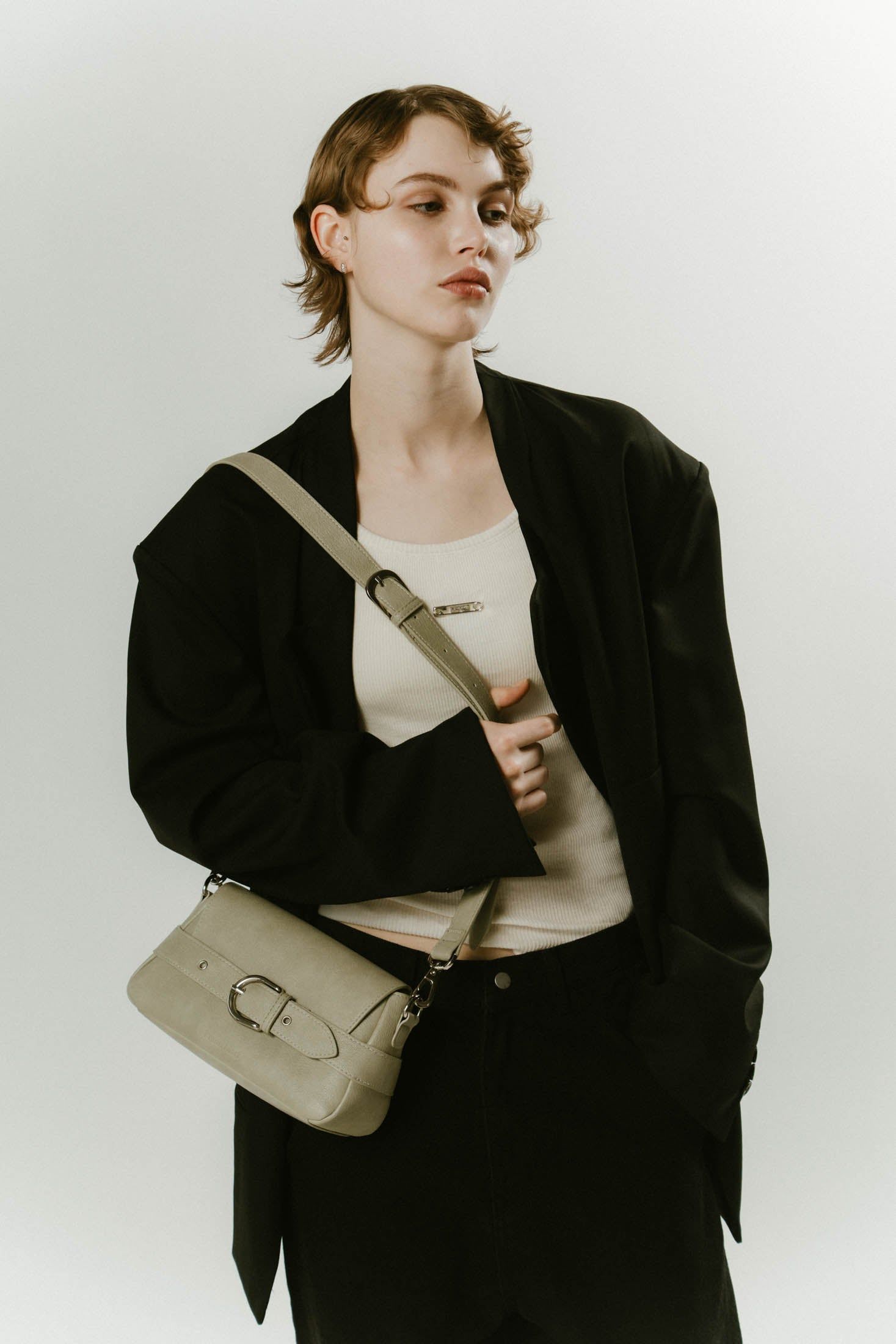 front belt shoulder bag / フロントベルトショルダーバッグ (ミント) / 25SS