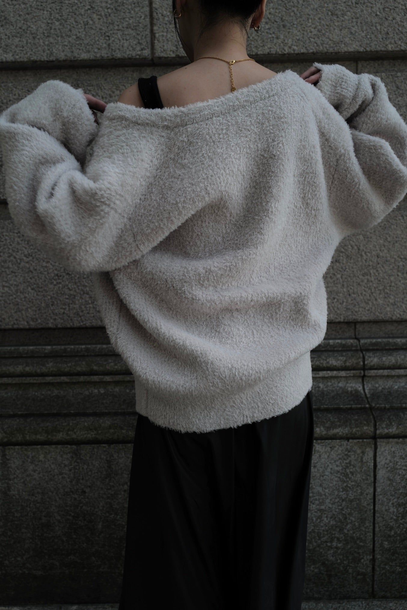 Poodle knit cardigan / プードルニット カーディガン (アイボリー)
