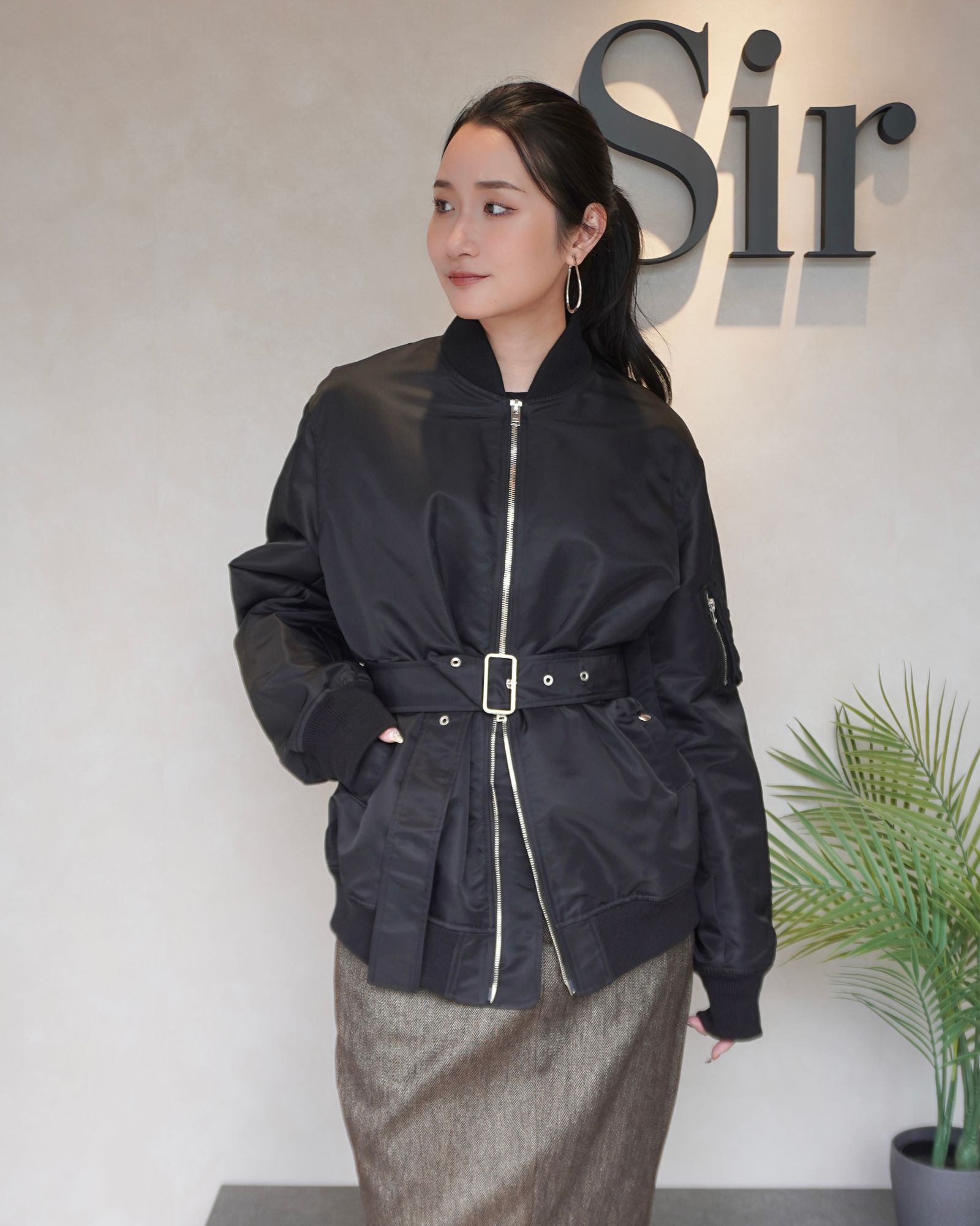 【25AW】MA-1 / リモンタナイロン フライトジャケット (ブラック)