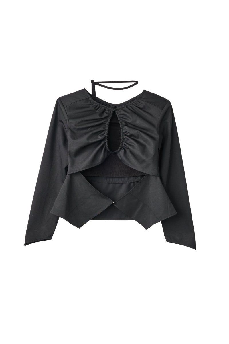 unique feminine blouse (Black) / ユニークフェミニンブラウス (ブラック) / 26SS