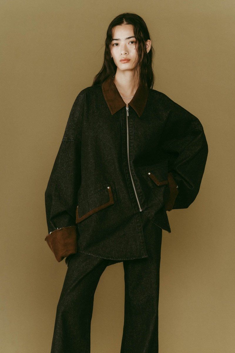 denim over shirt jacket(unisex) / デニムオーバーシャツジャケット (ブラック) / 25AW