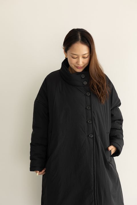 【25AW】Puffy Over Long Coat / パフィオーバーロングコート (ブラック)