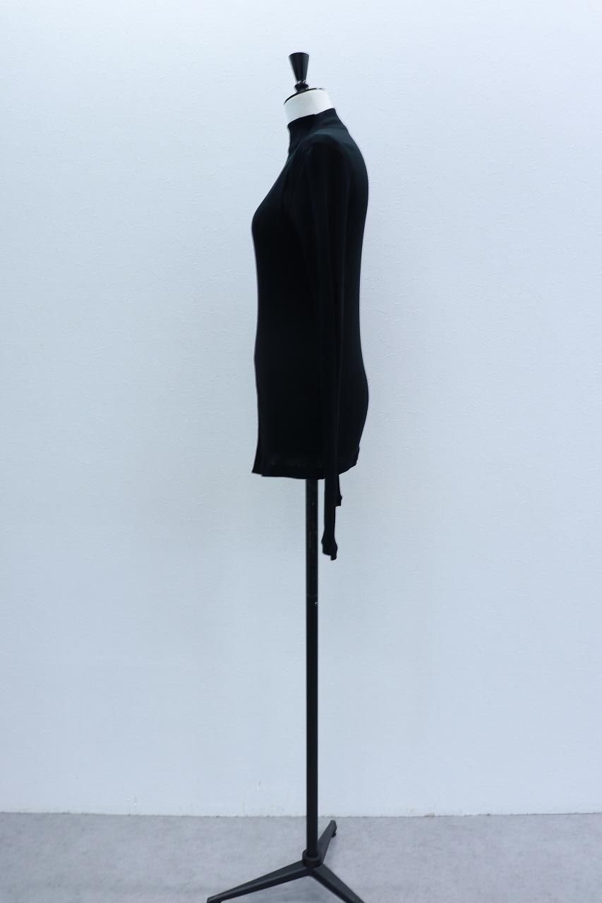 スラッシュリブロンT (ブラック) Slash Ribbed Long-Sleeve T-Shirt (Black) / 26AW