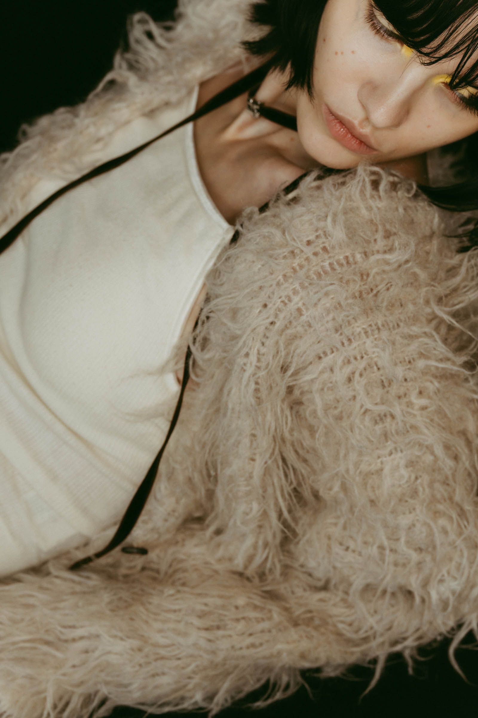 shaggy cardigan / シャギーカーディガン (ライトベージュ) / 25AW