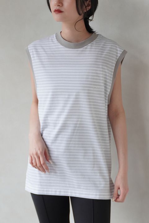NOUNLESS DRY BORDER TANK TOP / ドライボーダータンクトップ (ブルー)
