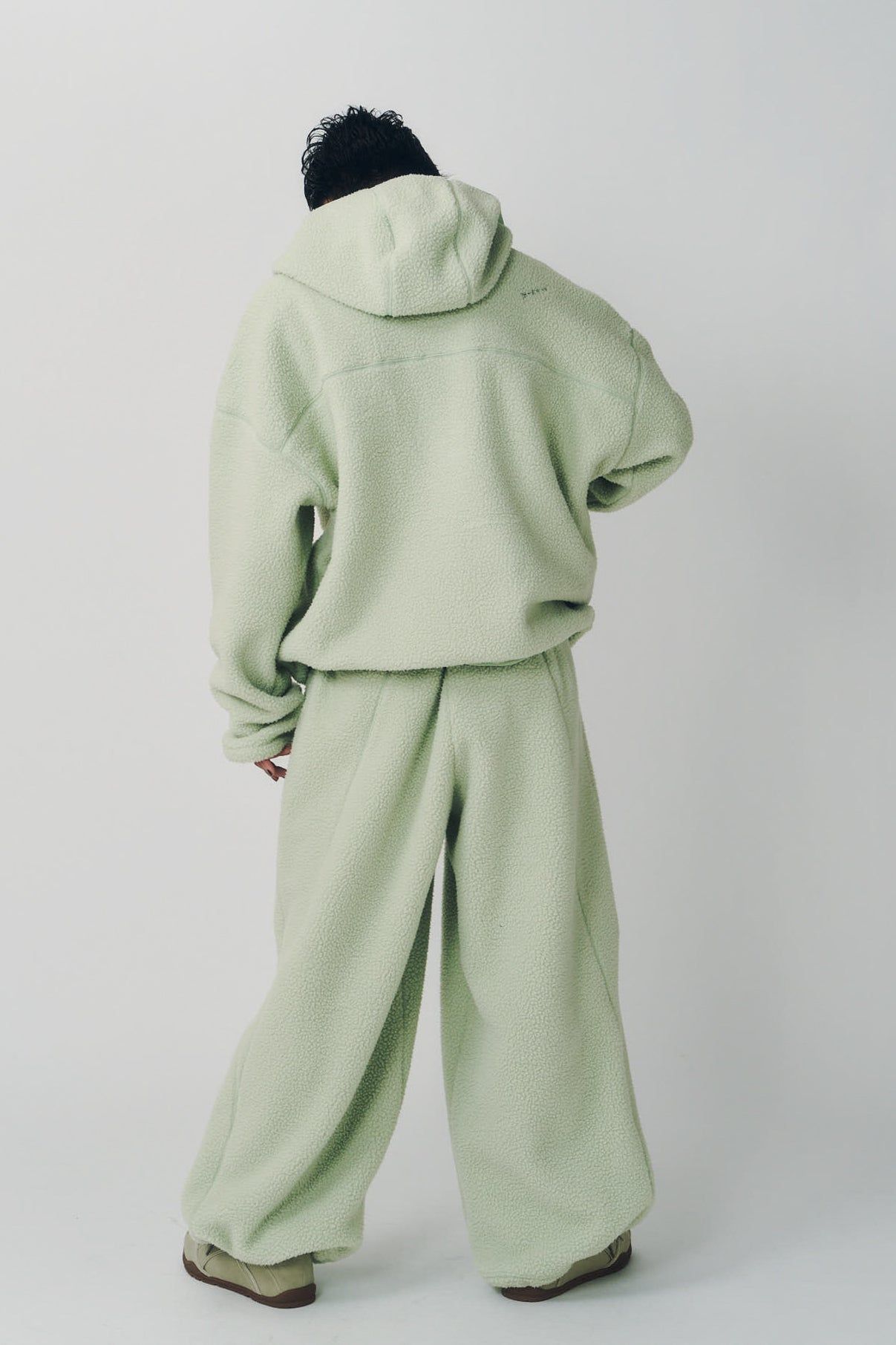 カーブジップ ボアフーディ (ミント) curved zip boa hoodie(unisex) (Mint) / 26AW