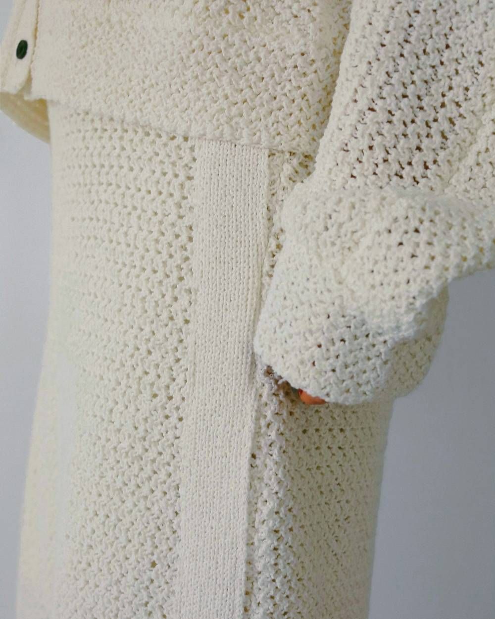 クロシェニットスカート (アイボリー) Crochet Knit Skirt (Ivory) / 26SS