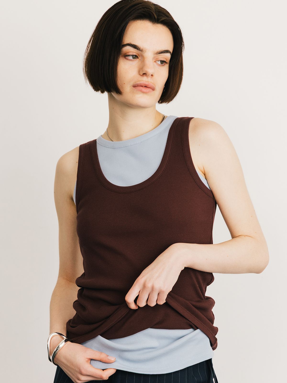 【25SS】THE LAYERED TANK / レイヤードタンクトップ (バーガンディー)