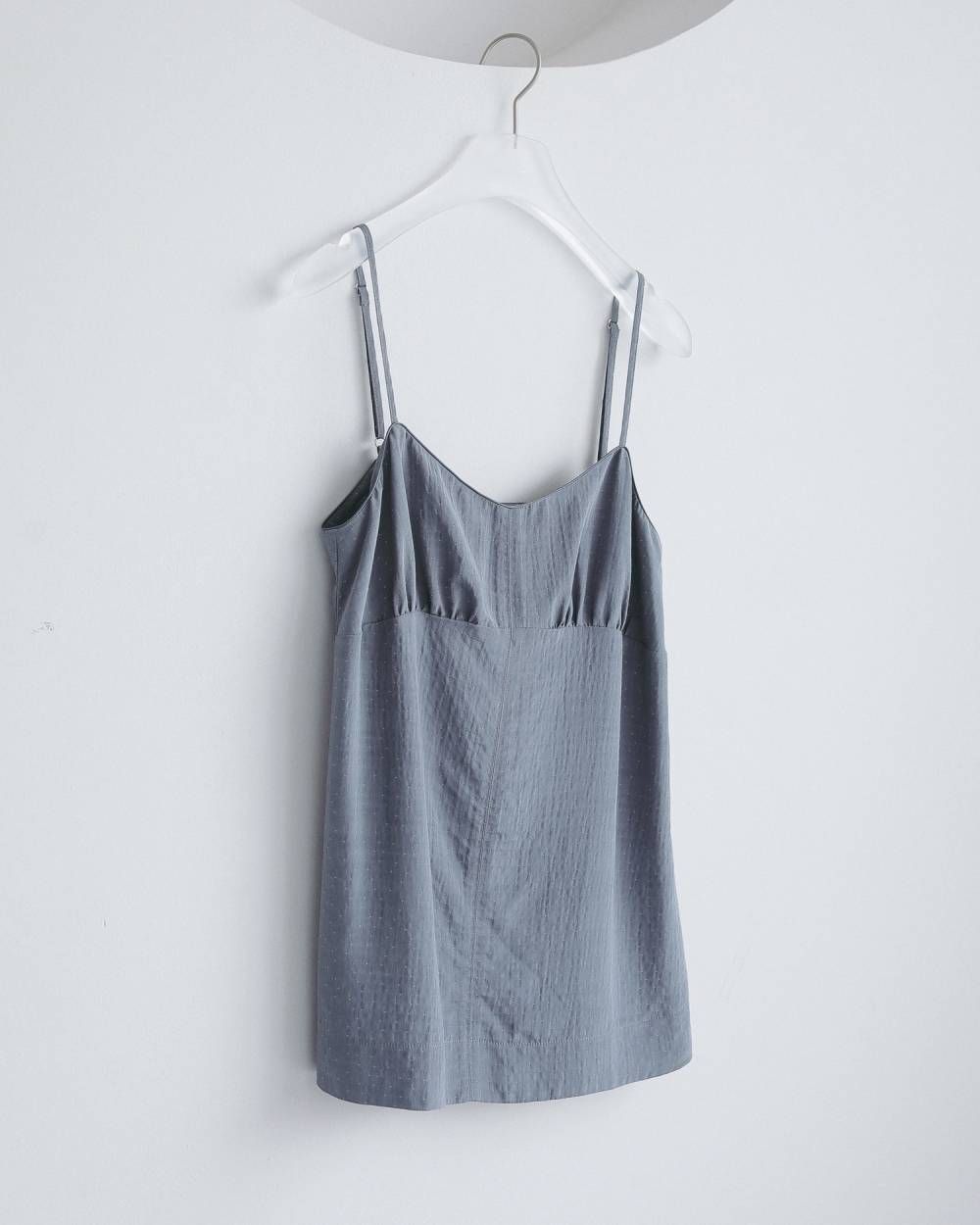 ドットジャガード キャミソールトップス (アイスブルー) Dotjacquard Camisole Tops (Iceblue) / 27SS