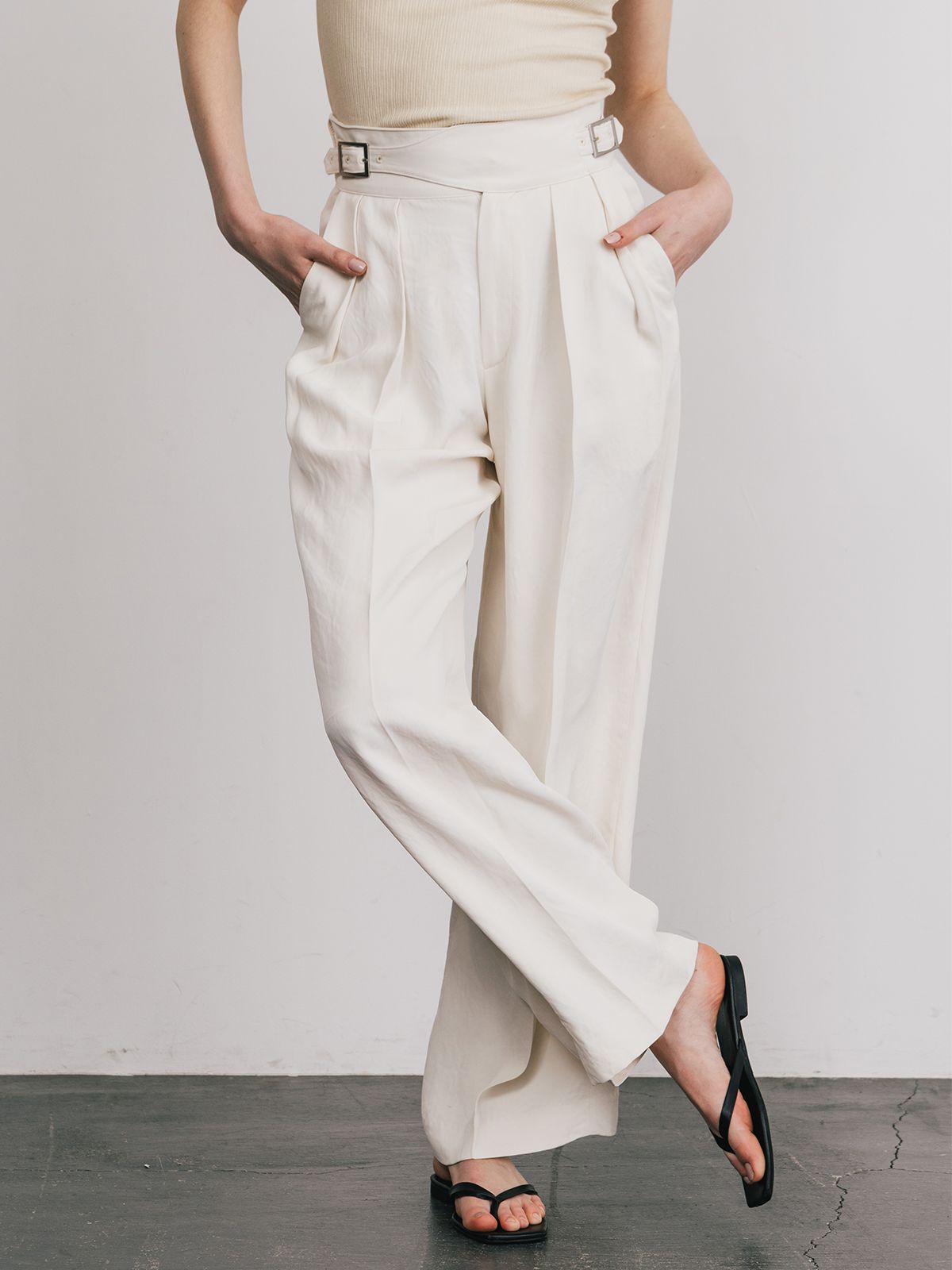【25SS】ACETATE GURKHA PANTS / アセテート グルカパンツ (アイボリー)