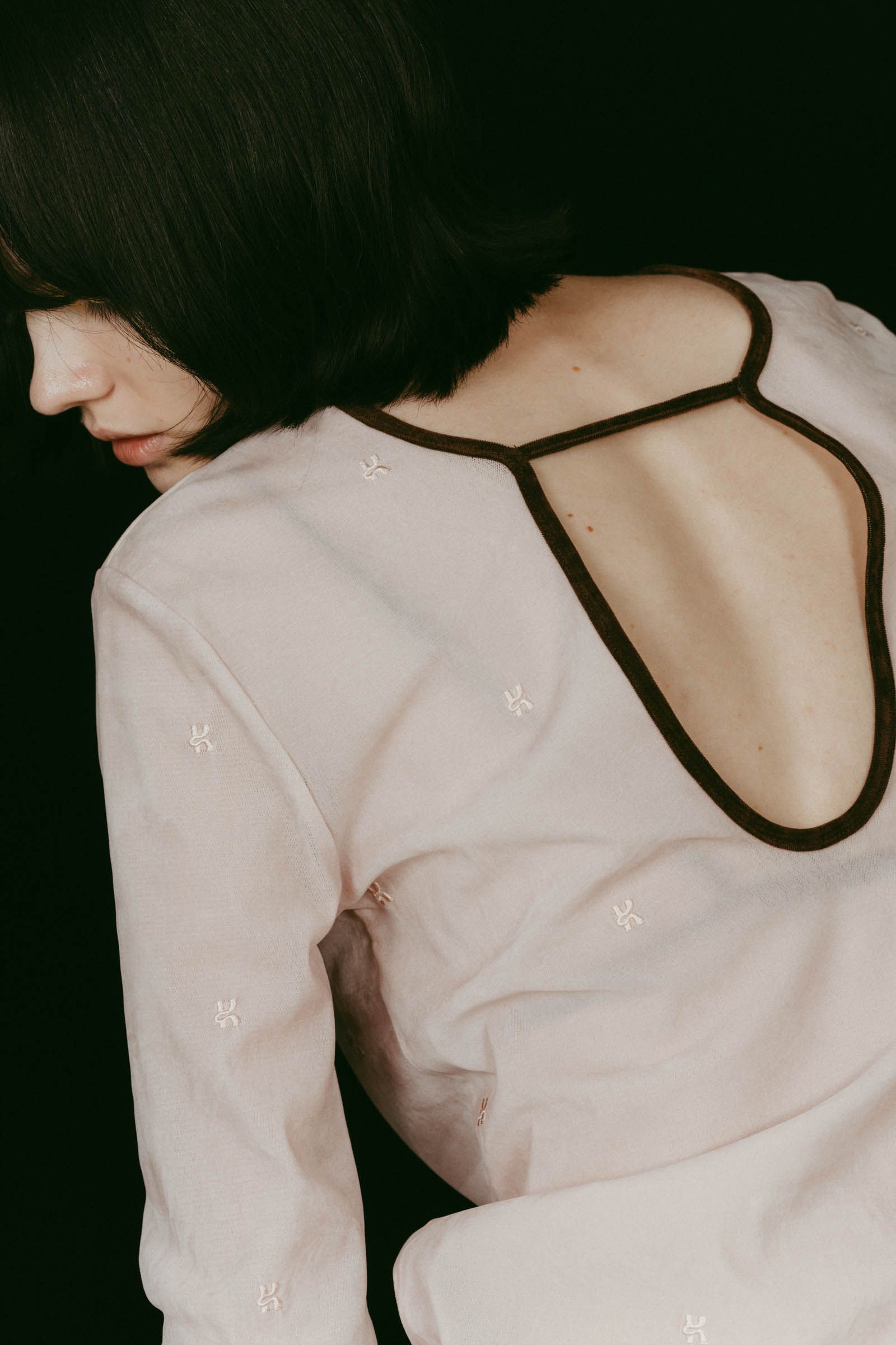 2way sheer velours tops / 2ウェイ シアートップス (ピンク) / 25AW