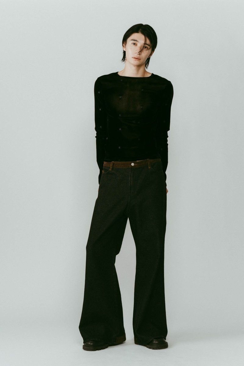 denim baggy pants(unisex) / デニムバギーパンツ (ブラック) / 25AW