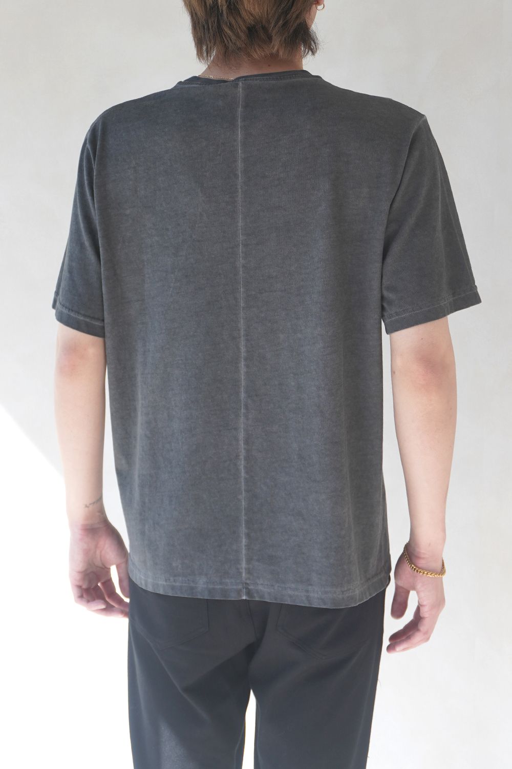 WASHED LOGO T-SHIRT / ウォッシュドロゴT / ユニセックス (ブラック×ブラック)