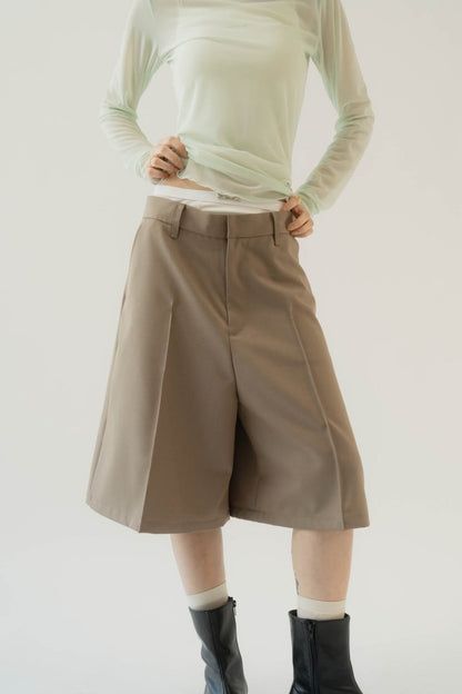 KnuthMarf layered half pants ブラック XS layered half pants(unisex)/black | KNUTH MARF