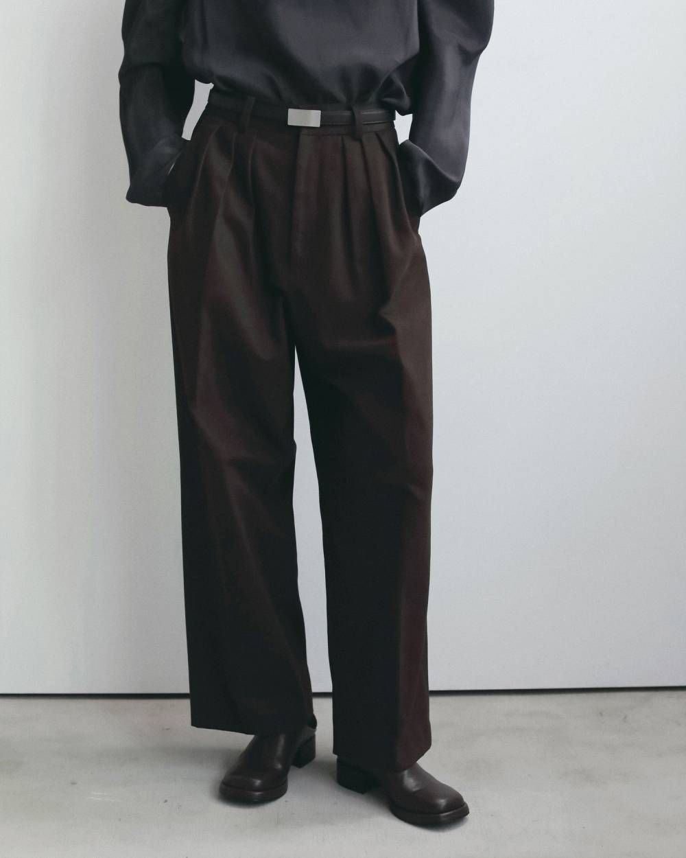 リバーシブルベルト (シルバー) Reversible Thin Belt (Silver) / 26AW 【6月29日まで期間限定予約】
