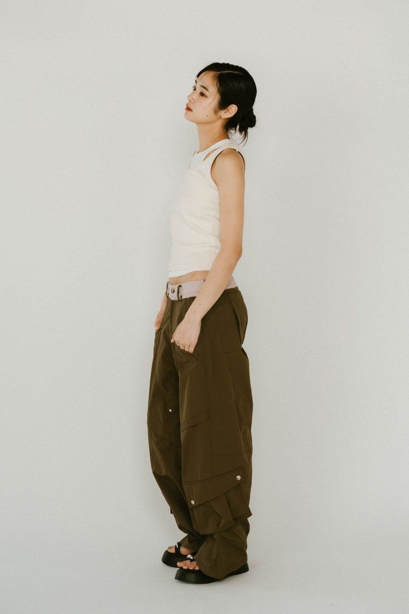 docking nylon pants(unisex) / ドッキングナイロンパンツ (カーキ) / 25SS