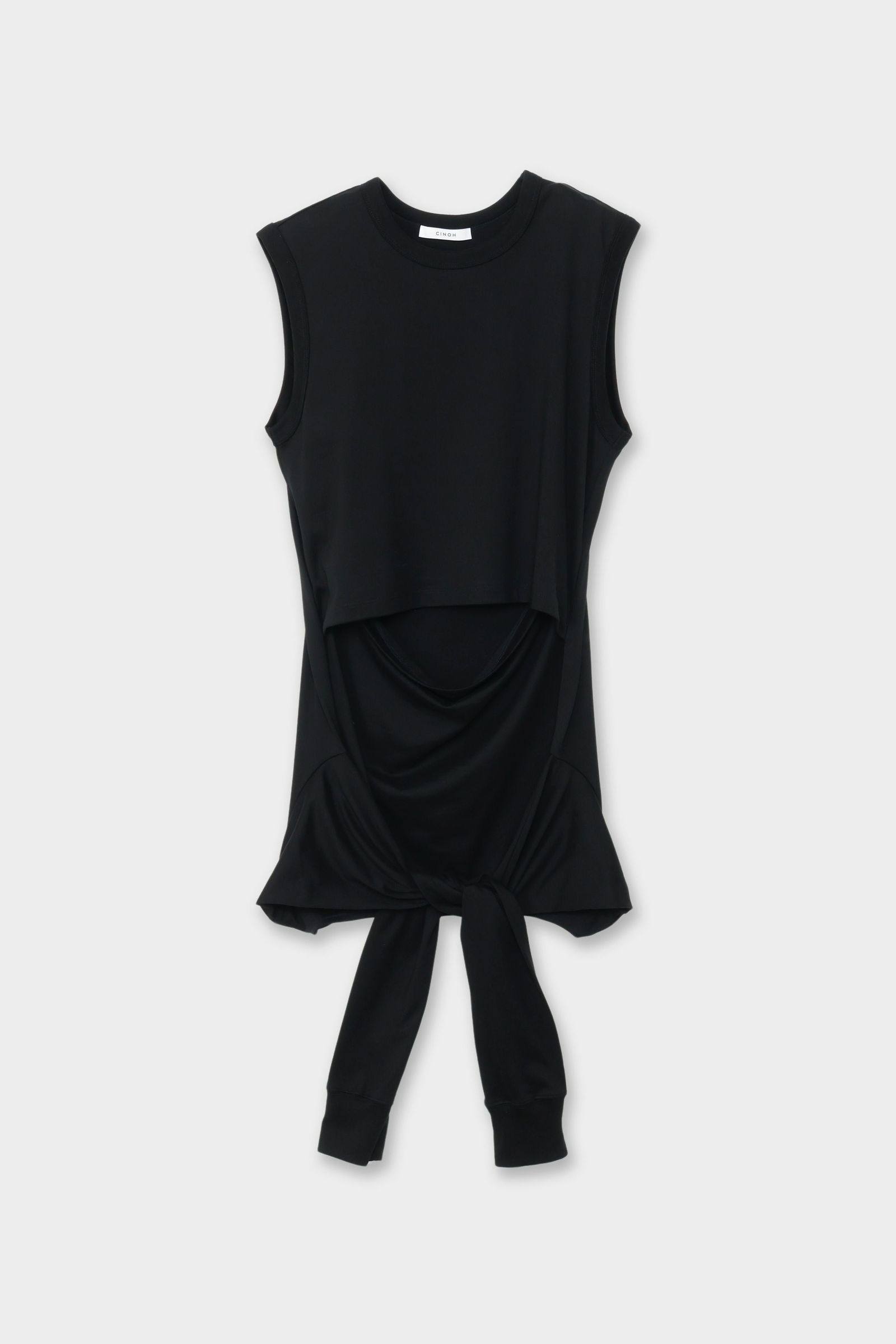 2WAY STRUCTURED PULLOVER (Black) / 2ウェイ プルオーバートップス (ブラック)