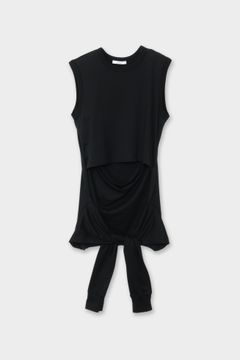 2WAY STRUCTURED PULLOVER (Black) / 2ウェイ プルオーバートップス (ブラック)