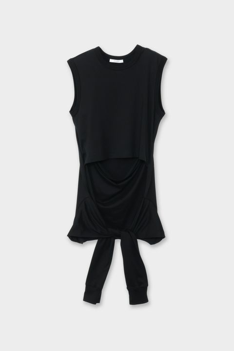 2WAY STRUCTURED PULLOVER (Black) / 2ウェイ プルオーバートップス (ブラック)