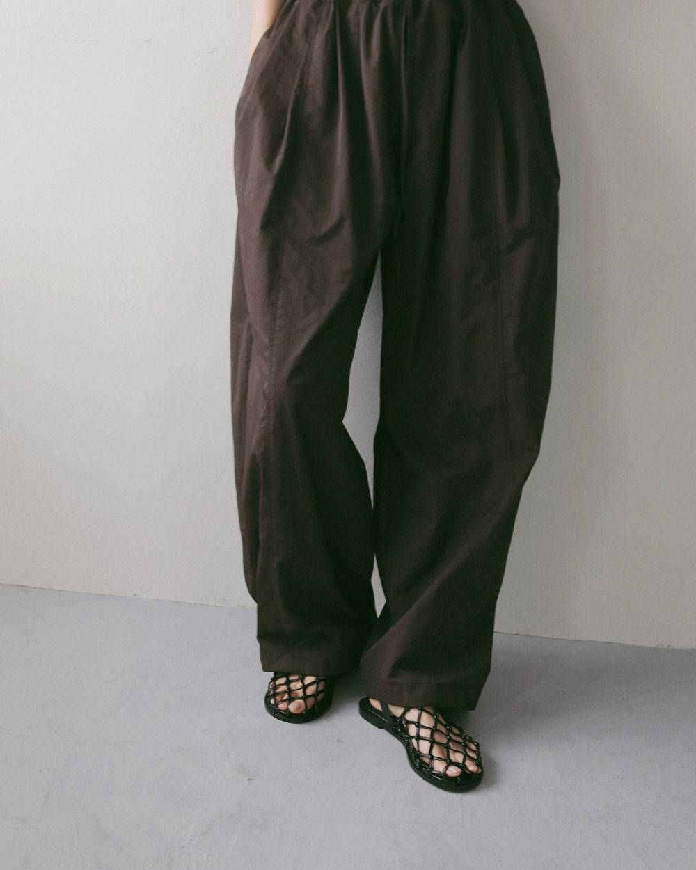フラットシューズサンダル (ブラック) Braid Flat Shoes (Black) / 27SS