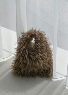 ファーバッグ (ブラウン) frizzy fur yeti bag