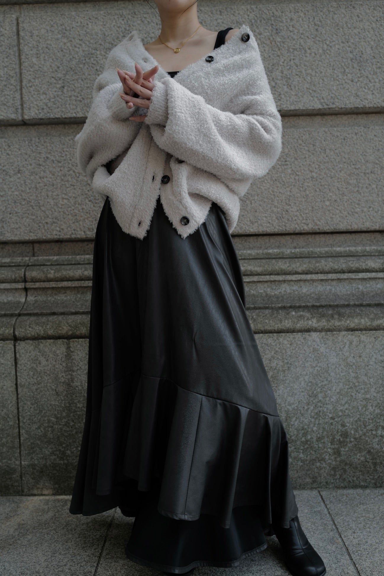 Poodle knit cardigan / プードルニット カーディガン (アイボリー)