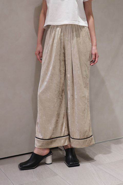CRASH VELOUR PANTS / クラッシュベロアパンツ (ベージュ)