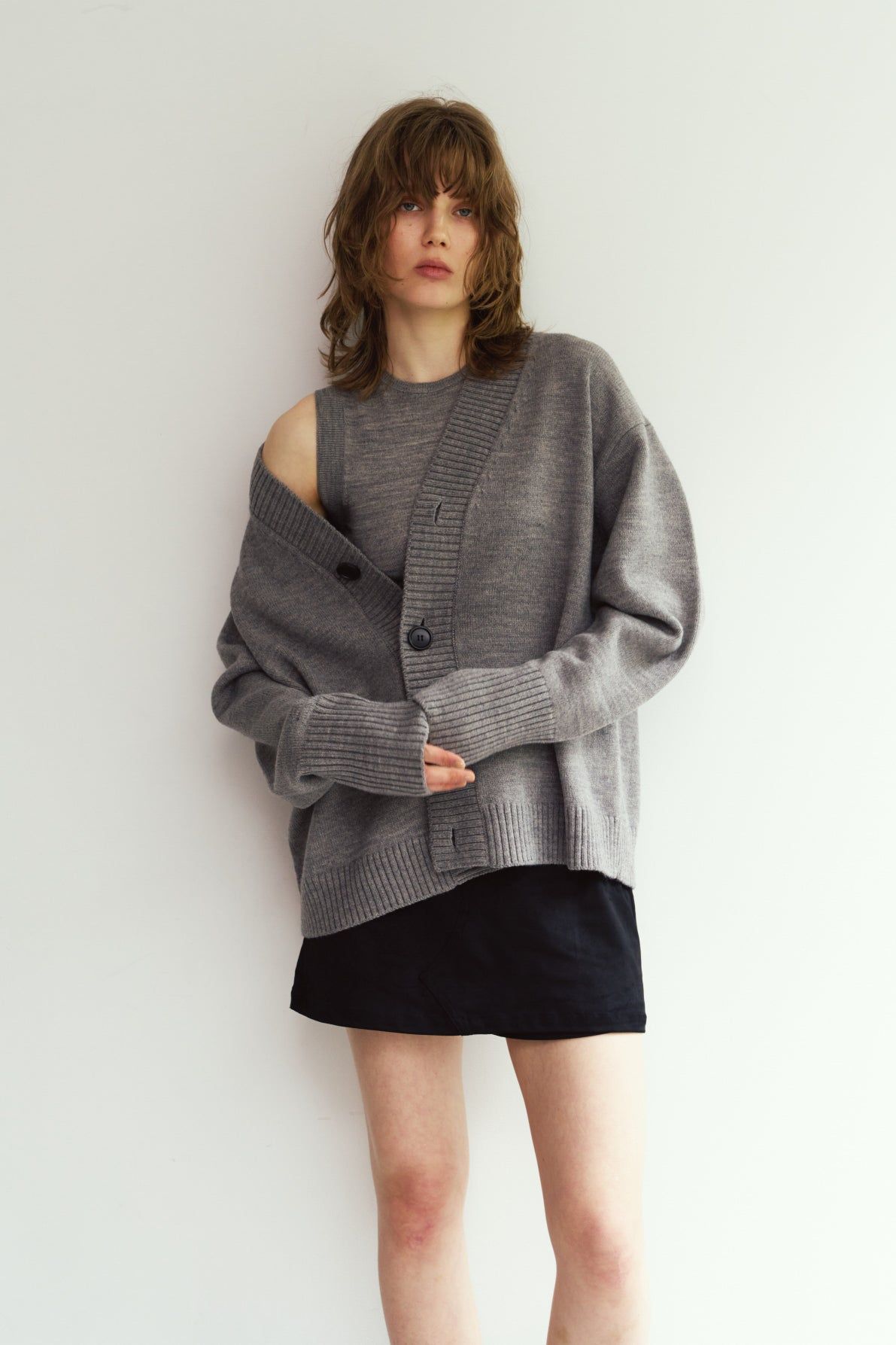 STYLE CRAFT WARDROBE　カーディガンsizeII　グレー Knuth Marf - 2ピース カーディガン (グレー) 2-piece cardigan (Gray