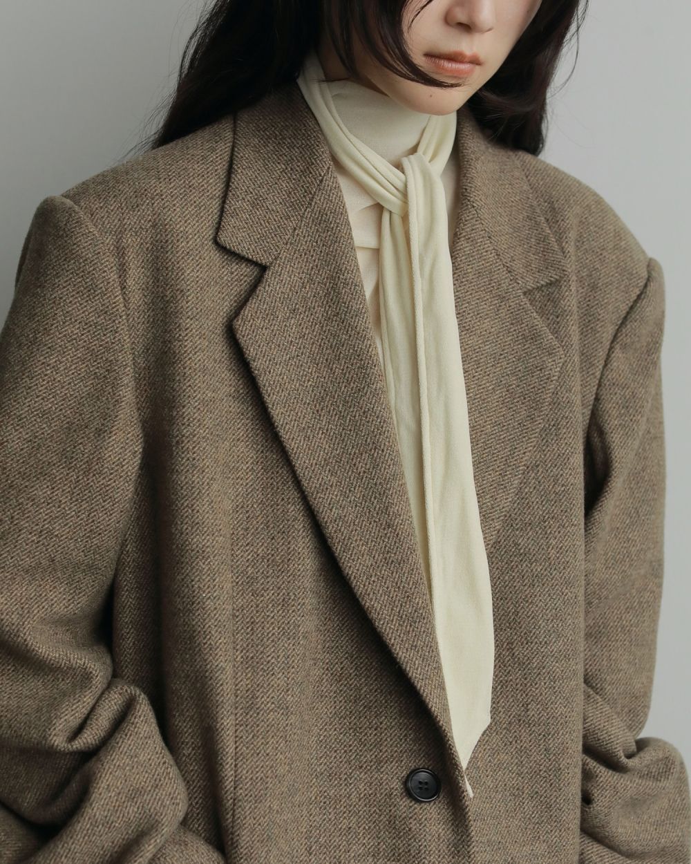 【25AW】Velour Tie Tops / ベロアタイトップス (アイボリー)