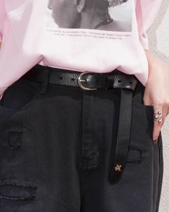 Kモチーフ レザーベルト (ブラック) Kmotif leather belt