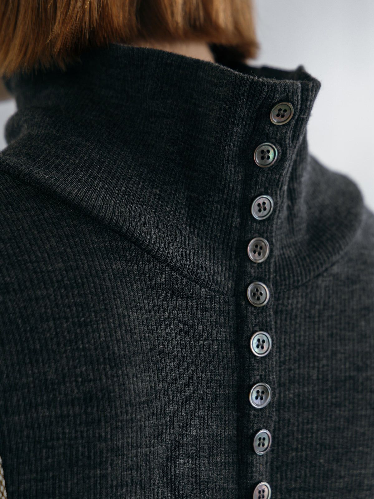 HENRY HIGH NECK TOPS / ヘンリーハイネックトップス (Chacoal gray) / 26SS