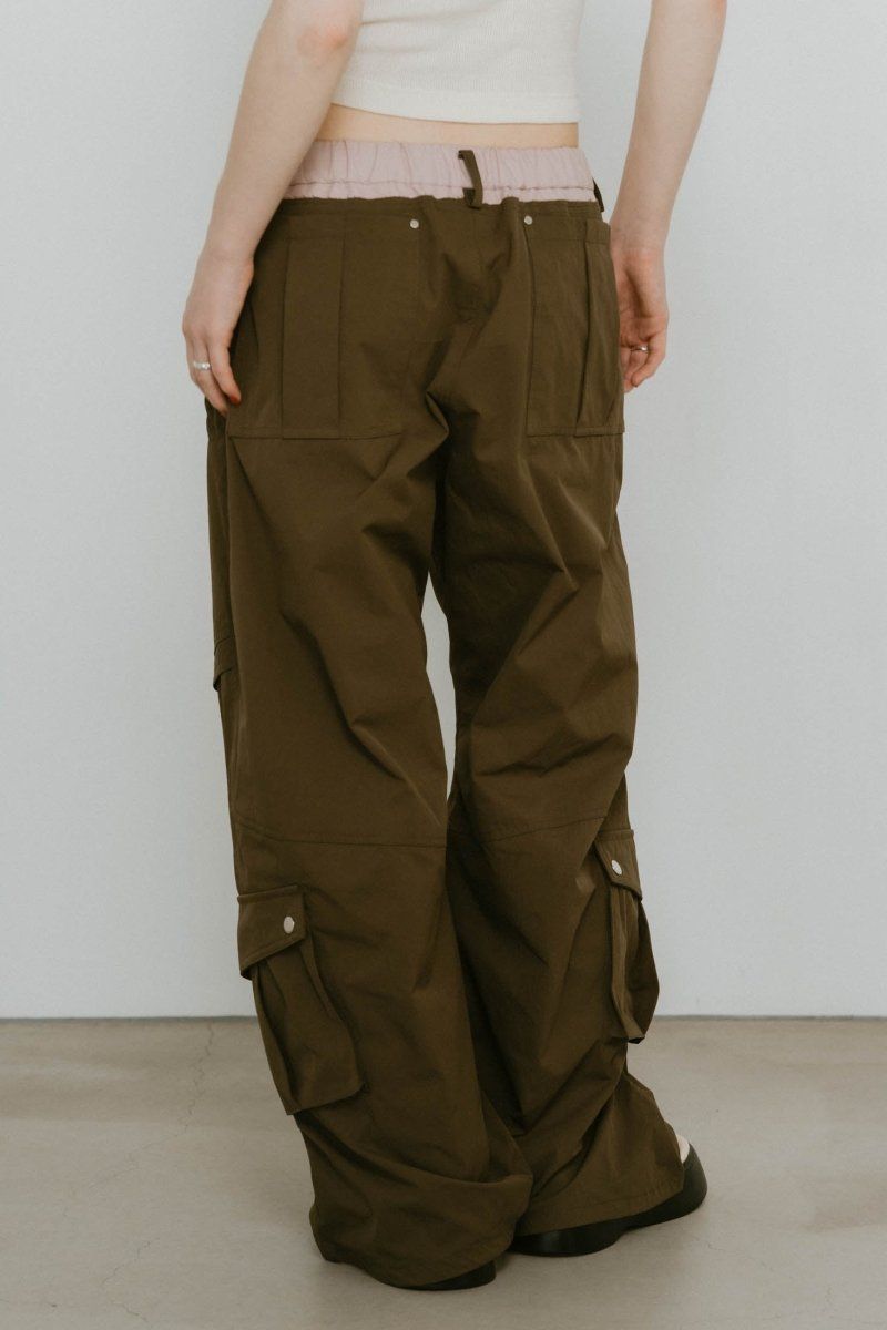 Knuth Marf　トップス×パンツ　写真コーディネートセット Knuth Marf - docking nylon pants(unisex) / ドッキング