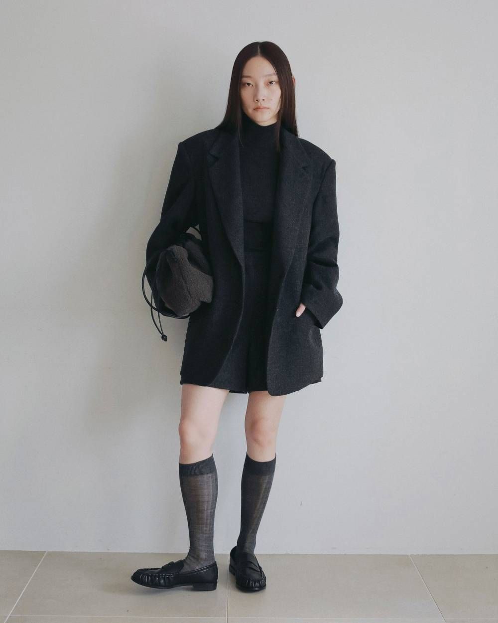ヘリンボーン ショートパンツ (チャコールグレー) Herringbone Short Pants (Cgray) /  26AW