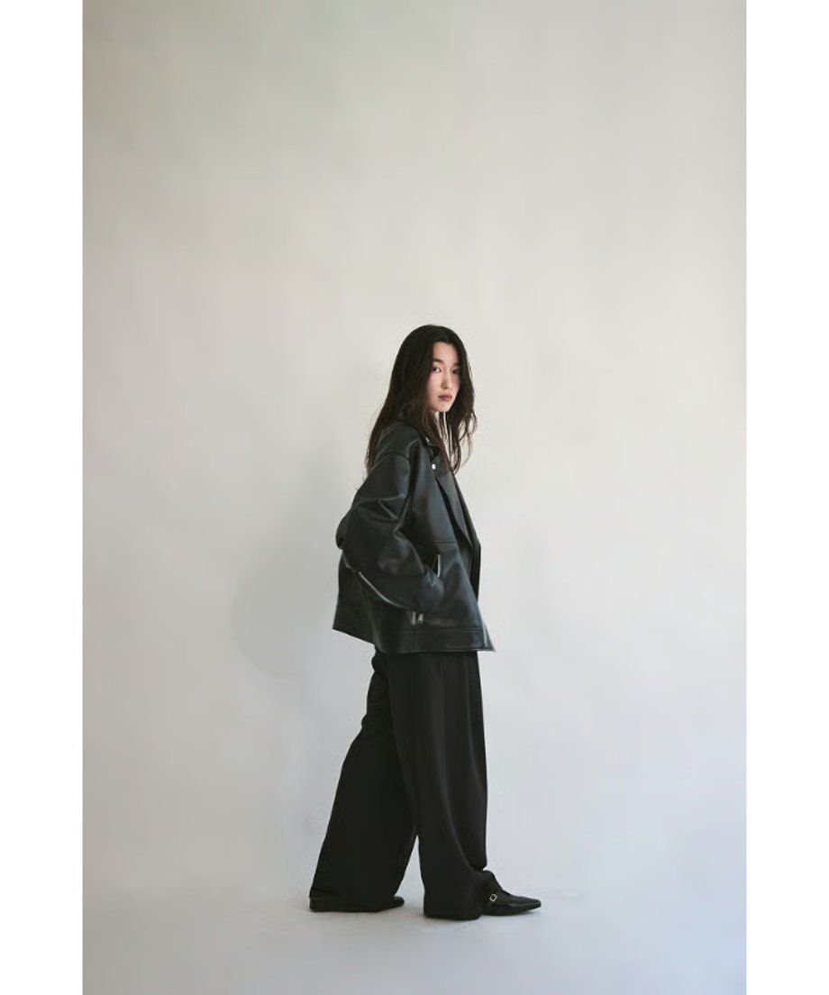 THINK FUR 合皮ジャケット THINK FUR - 【25AW】Eco Leather Riders Jacket (ブラック