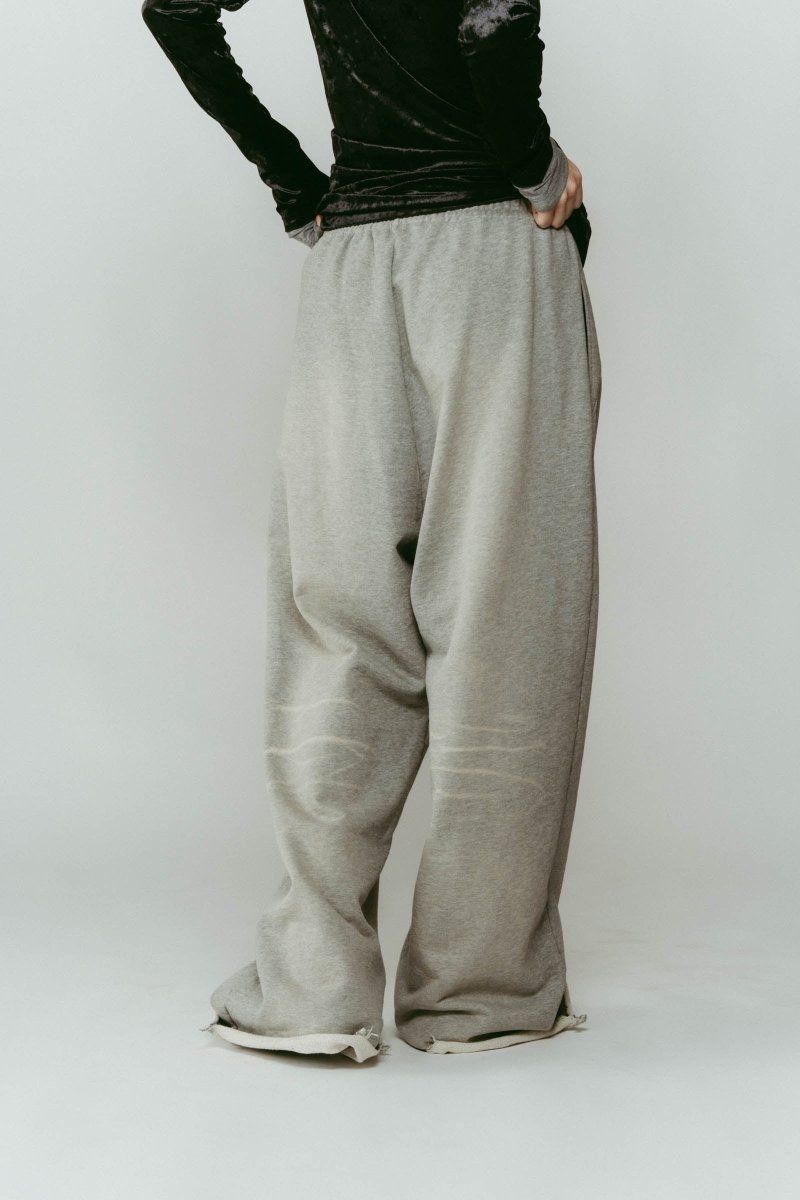 wide-leg sweatpants(unisex) / ワイドレッグ スウェットパンツ (グレー) / 25AW