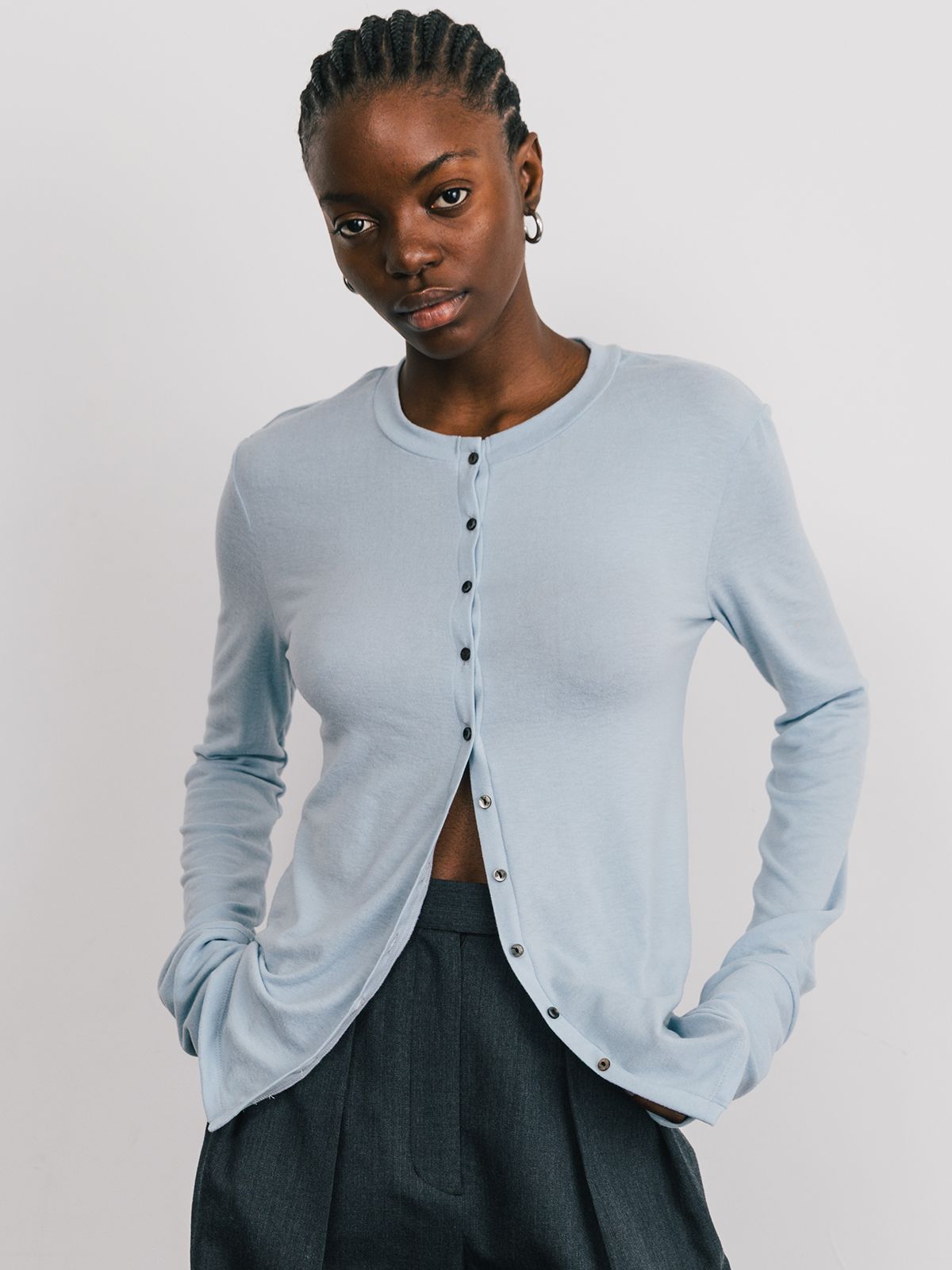 【25SS】SMOOTHY CARDIGAN / スムージーカーディガン (サックス)