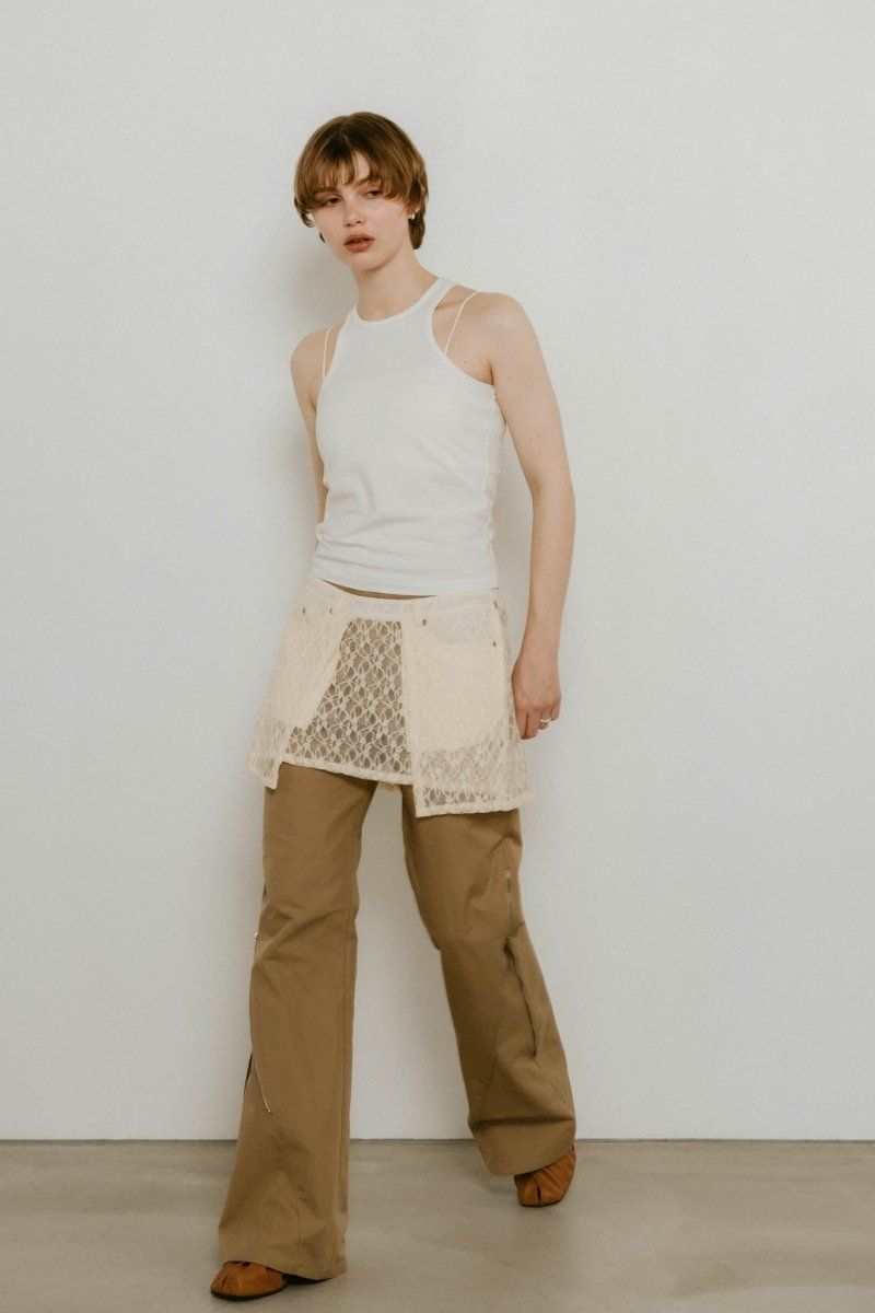 Knuth Marf　トップス×パンツ　写真コーディネートセット Knuth Marf - 2piece zip flare pants / 2ピース ジップフレア