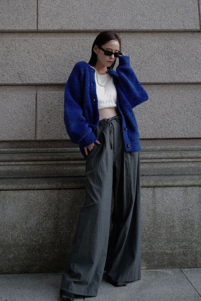 Poodle knit cardigan / プードルニット カーディガン (ブルー)
