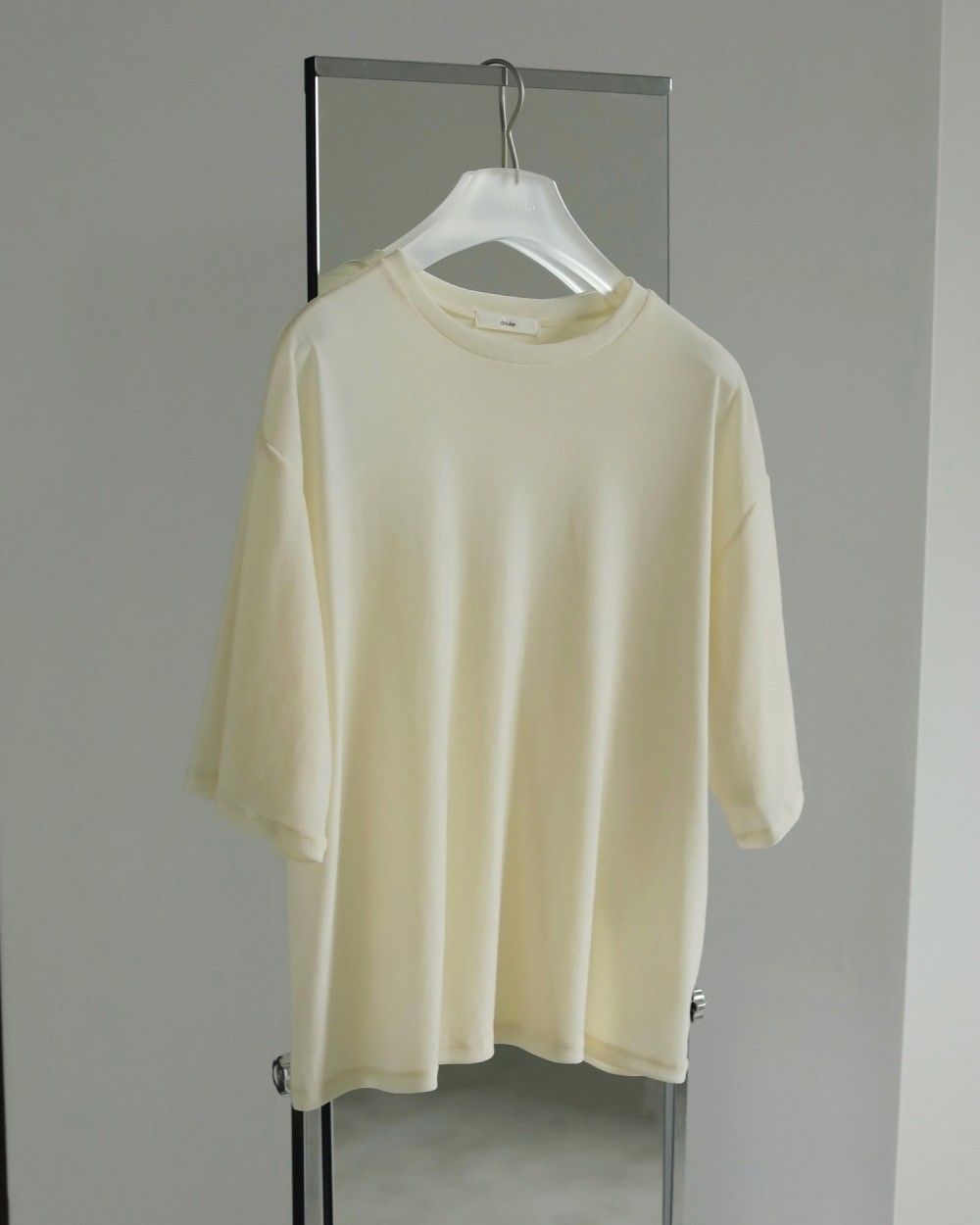 Sheer Velour T-shirts / シアーベロア Tシャツ (アイボリー)