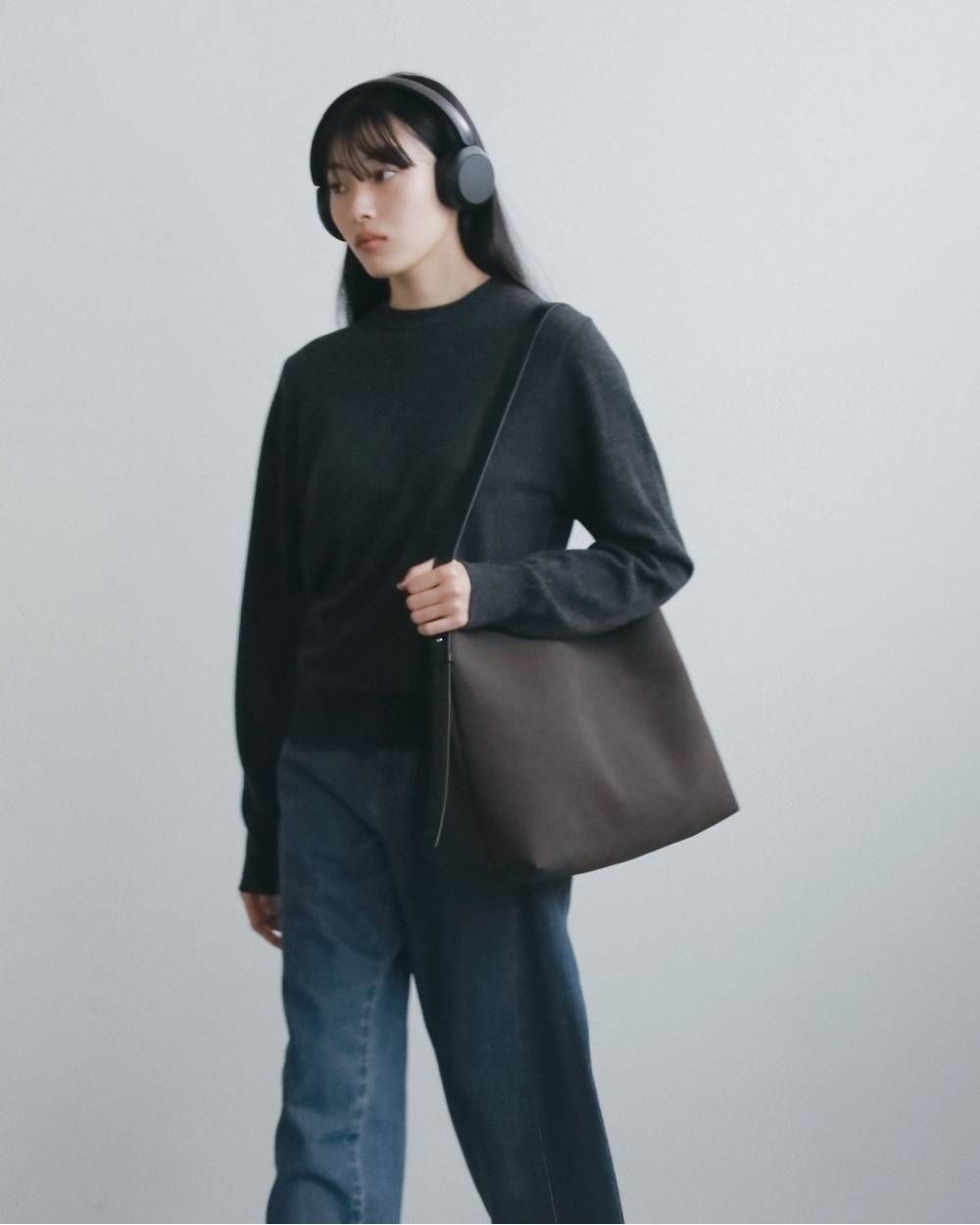 エコレザートートバッグ (ブラウン) Ecoleather Tote Bag (Brown) / 26AW 【6月29日まで期間限定予約】